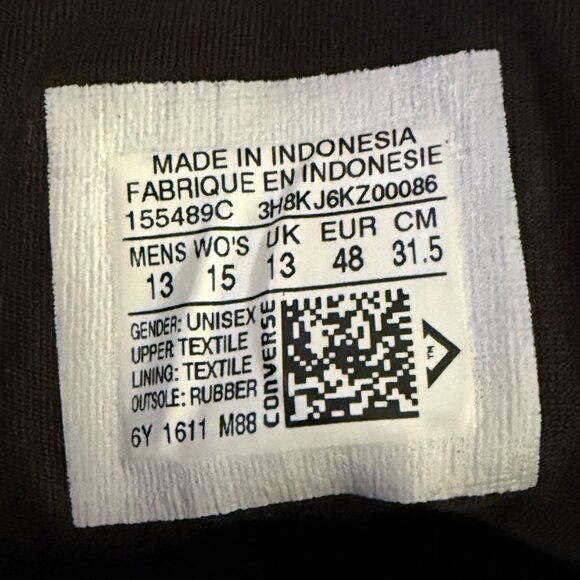 Converse Size 13 Black Chuck Taylor All Star Syde Street Mid Top Sneakers Shoes - Picture 3 of 16